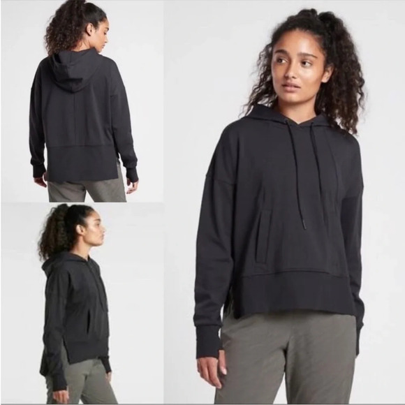 ATHLETA (Fall 2020) Mission Hoodie Black Sweatshirt size S - Picture 8 of 8